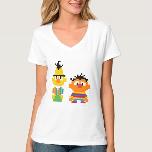 Bert en Ernie Pixel Art T-shirt (Voorkant)