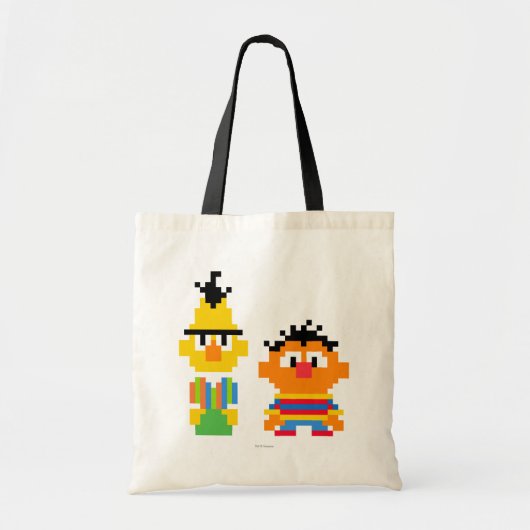 Bert en Ernie Pixel Art Tote Bag (Voorkant)
