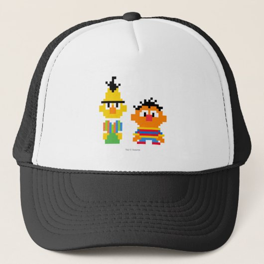Bert en Ernie Pixel Art Trucker Pet (Voorkant)