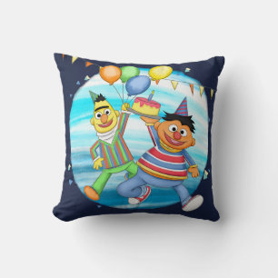 Bert en Ernie Verjaardagsballonnen Kussen