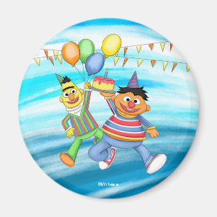Bert en Ernie Verjaardagsballonnen Magneet