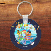 Bert en Ernie Verjaardagsballonnen Sleutelhanger (Achterkant)