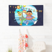 Bert en Ernie Verjaardagsballonnen Spandoek (Insitu)