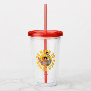 Bert en Ernie Wees aardig tegen elkaar Acryl Drinkbeker