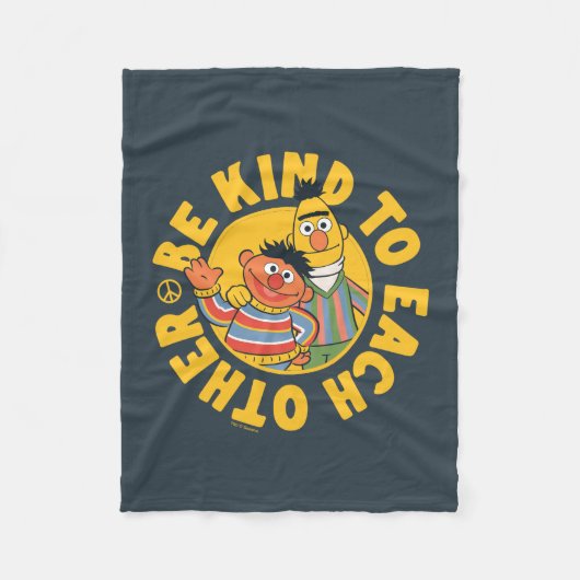 Bert en Ernie | Wees aardig tegen elkaar Fleece Deken (Voorkant)