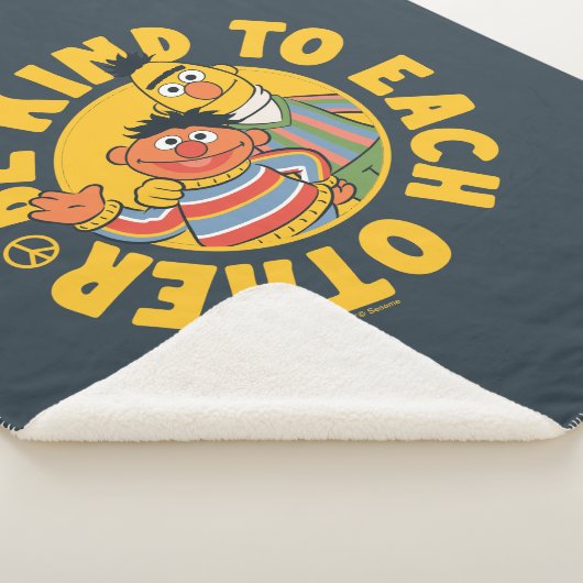 Bert en Ernie | Wees aardig tegen elkaar Sherpa Deken (3/4)