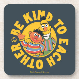 Bert en Ernie Wees aardig voor elkaar Bier Onderzetter