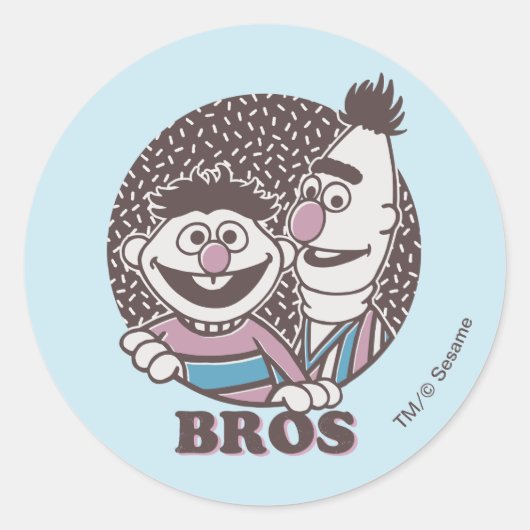 Bert & Ernie | Bros Ronde Sticker (Voorkant)