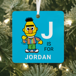 Bert Gepersonaliseerde naam met foto Metalen Ornament