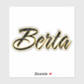 Berta black gold Lettering Aufkleber Sticker (Vel)