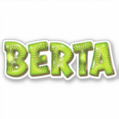 Berta Name Kiwi Design Autocollants (Devant)