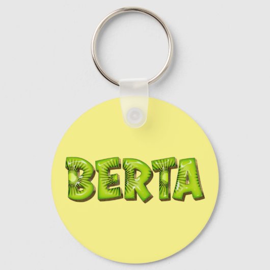 Berta Name Kiwi Design Porte-clés (Recto)