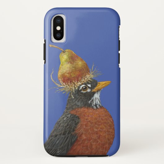 Berta the robin Tough iPhone X Hoesje (Achterkant)