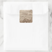 Bertch ranch vierkante sticker (Tas)