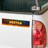 Bertha echt brand- en vlammenbumperontwerp bumpersticker (Op Truck)