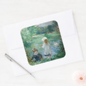 Berthe Morisot - Beside a Lake Vierkante Sticker (Envelop)