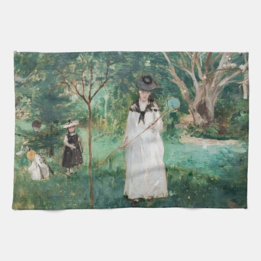 Berthe Morisot - De Butterfly Hunt Theedoek (Horizontaal)