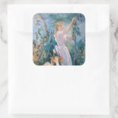 Berthe Morisot - De Cherry Picker Vierkante Sticker (Tas)