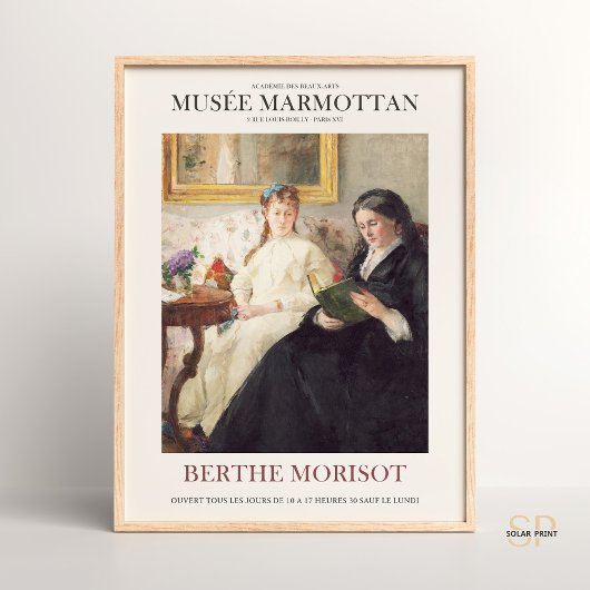 Berthe Morisot De moeder en zus van de kunstenaar Poster