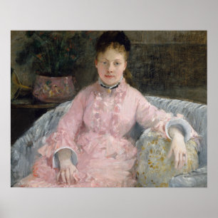 Berthe Morisot - de roze dress Poster