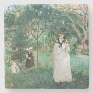 Berthe Morisot - De Vlinderjacht Stenen Onderzetter