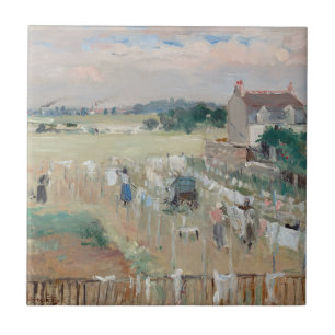 Berthe Morisot - De was ophangen om te drogen Tegeltje