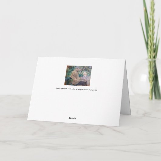 Berthe Morisot - Eugene Manet met zijn dochter Kaart (Achterkant)