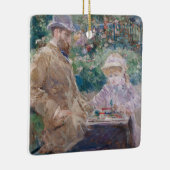 Berthe Morisot - Eugene Manet met zijn dochter Keramisch Ornament (Rechts)