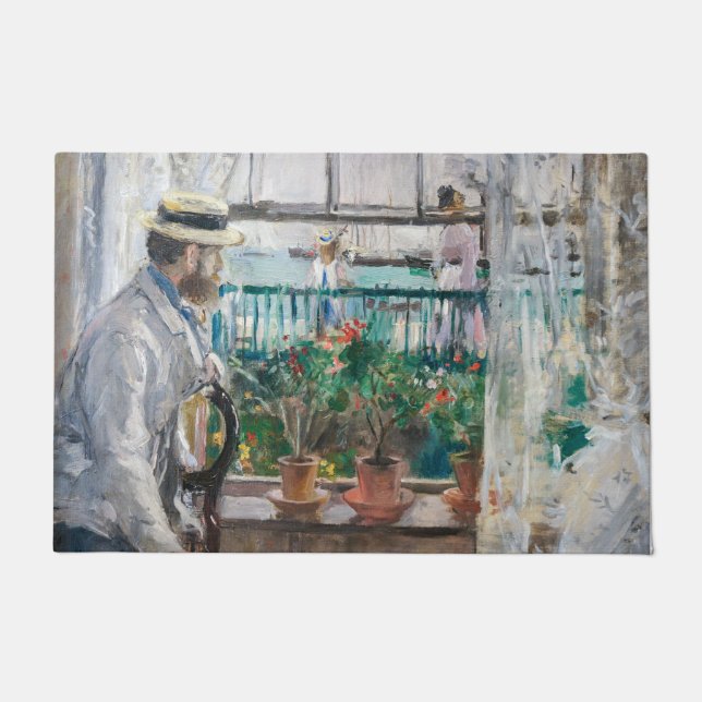 Berthe Morisot - Eugene Manet op het eiland Wight Deurmat (Voorkant)