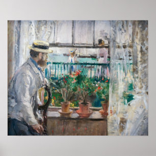 Berthe Morisot - Eugene Manet op het eiland Wight Poster