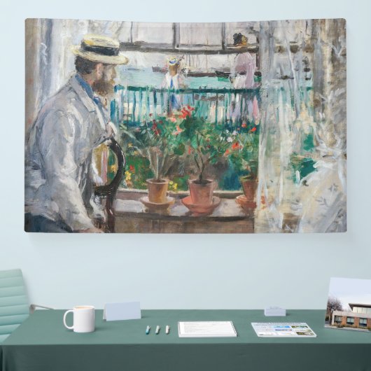 Berthe Morisot - Eugene Manet op het eiland Wight Spandoek (Beurs)