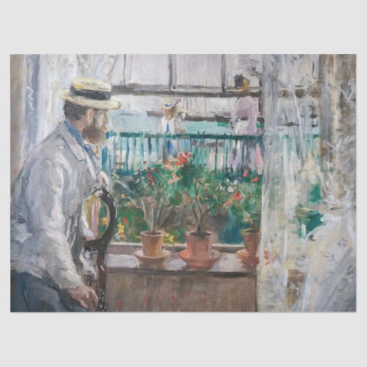 Berthe Morisot - Eugene Manet op het eiland Wight Tissuepapier (Voorkant)