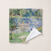 Berthe Morisot - Fille en bateau avec oie (Gant de toilette)