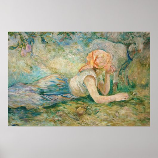 Berthe Morisot - Herderin Rustend Poster (Voorkant)