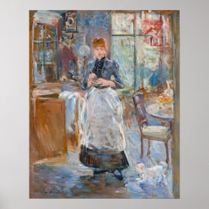 Berthe Morisot - In de eetkamer Poster