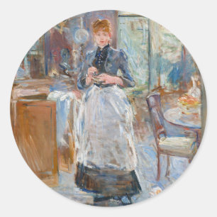 Berthe Morisot - in de mijnruimte Ronde Sticker
