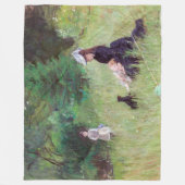 Berthe Morisot - in een Park Fleece Deken (Voorkant)