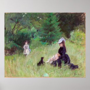 Berthe Morisot - in een Park Poster