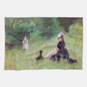 Berthe Morisot - in een Park Theedoek