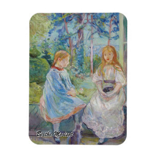 Berthe Morisot - Jonge meisjes aan het raam Magneet