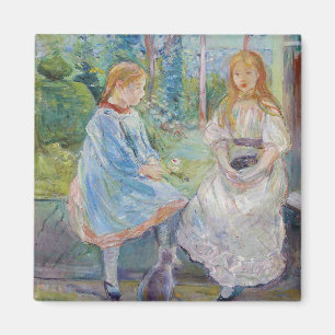 Berthe Morisot - Jonge meisjes aan het raam Magneet