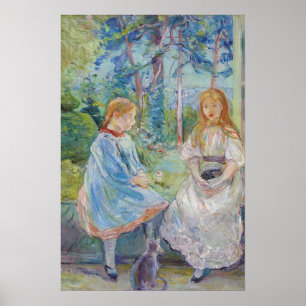 Berthe Morisot - Jonge meisjes aan het raam Poster