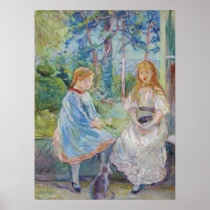 Berthe Morisot - Jonge meisjes aan het raam Poster
