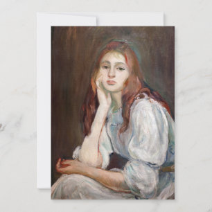 Berthe Morisot - Julie Daydreaming Bedankkaart