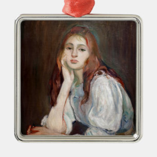 Berthe Morisot - Julie Daydreaming Metalen Ornament