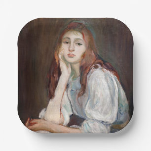 Berthe Morisot - Julie Daydreaming Papieren Bordje