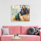 Berthe Morisot - Julie en haar Greyhound Laerte Canvas Afdruk (Insitu (Woonkamer))