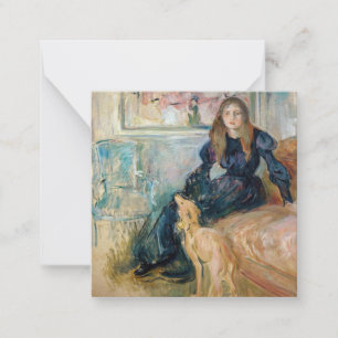 Berthe Morisot - Julie en haar Greyhound Laerte Notitiekaartje