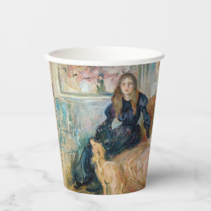 Berthe Morisot - Julie en haar Greyhound Laerte Papieren Bekers