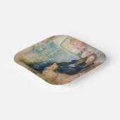 Berthe Morisot - Julie en haar Greyhound Laerte Papieren Bordje (Gebogen)